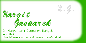 margit gasparek business card